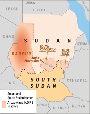 zemljevid Darfur